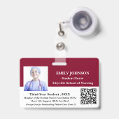 モダンカスタマイズナース バッジ (正面（伸縮クリップ）)