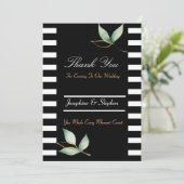 モダンカスタマイズ可能な白黒サンキューカード サンキューカード (スタンド正面)