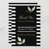モダンカスタマイズ可能な白黒サンキューカード サンキューカード (正面/裏面)