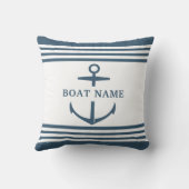 モダンカスタムいかり名ダスティブルー航海の クッション (裏面)