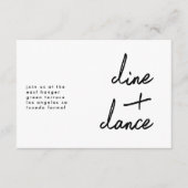 モダンカスタムのディナーとダンスのウェディングレセプション 招待状 (正面)