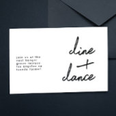 モダンカスタムのディナーとダンスのウェディングレセプション 招待状