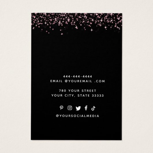 モダンカスタムエレガントジュエリーイヤリング表示カード (裏面)