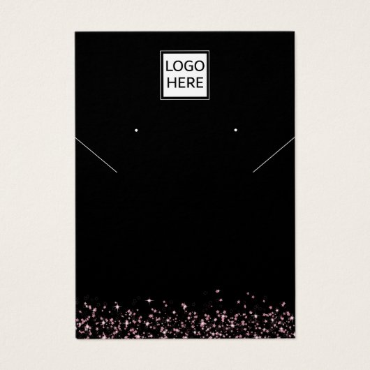 モダンカスタムエレガントジュエリーイヤリング表示カード (正面)