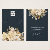 モダンカスタムエレガントジュエリーイヤリング表示カード (正面&裏面)