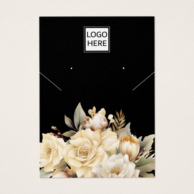 モダンカスタムエレガントジュエリーイヤリング表示カード (正面)