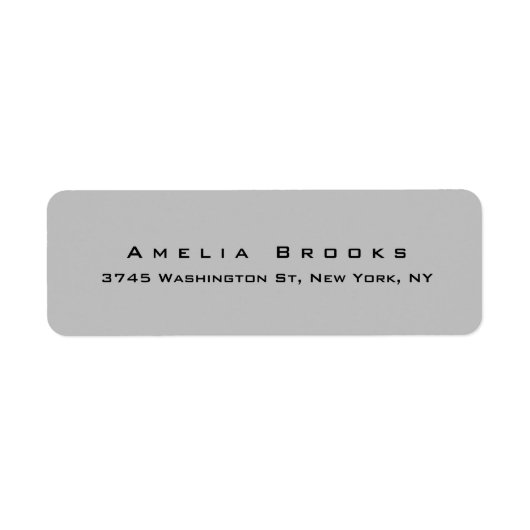 モダンカスタムエレガントユニークシルバミニマルグレイ ラベル (正面)