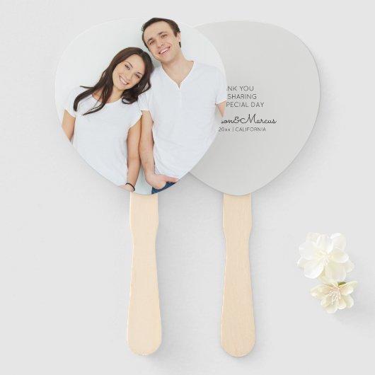 モダンカスタムエレガント写真結婚の ハンドファン (正面&裏面)