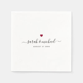 モダンカスタムエレガント書結婚跡 スタンダードカクテルナプキン