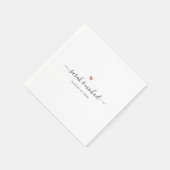 モダンカスタムエレガント書結婚跡 スタンダードカクテルナプキン (角)