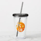 モダンカスタムカップル名レターパームツリー アクリルタンブラー (裏面)