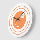 モダンカスタムカメラのレンズ名オレンジ色の黄色 ラージ壁時計 (傾斜)