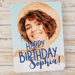 モダンカスタムクールおもしろい誕生日挨拶 マグネット<br><div class="desc">デザインはモダンとシンプル。誕生日カスタムのお祝いの写真を追加し、名前を追加。</div>
