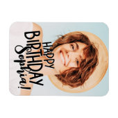 モダンカスタムクールおもしろい誕生日挨拶 マグネット (横)