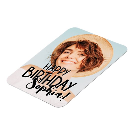 モダンカスタムクールおもしろい誕生日挨拶 マグネット (左側)