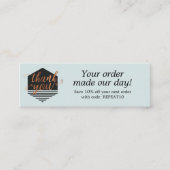 モダンカスタムサンキューカード スキニー名刺 (正面)