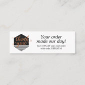 モダンカスタムサンキューカード スキニー名刺 (正面)