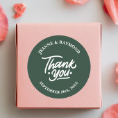 モダンカスタムサージグリーンサンキュー結婚式の引き出物 ラウンドシール