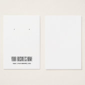 モダンカスタムシンプルイヤリング表示カード (正面&裏面)