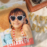 モダンカスタムシンプルシック誕生日挨拶 カード<br><div class="desc">デザインはモダンとシンプル。誕生日のお祝いカスタムの写真を追加し、名前を追加し、メッセージを追加カスタムする</div>