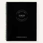 モダンカスタムシンプルホワイトロゴWebサイト ノートブック (正面)