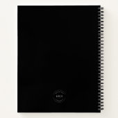 モダンカスタムシンプルホワイトロゴWebサイト ノートブック (裏面)