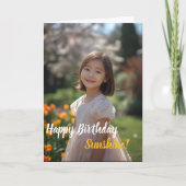 モダンカスタムシンプル誕生日グリーティングカード カード (正面)