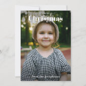 モダンカスタムタイポグラフィ写真 シーズンカード (正面)