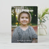 モダンカスタムタイポグラフィ写真 シーズンカード (スタンド正面)