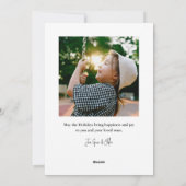 モダンカスタムタイポグラフィ写真 シーズンカード (裏面)