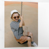 モダンカスタムタイポグラフィ写真 三つ折りカード (内部最初)