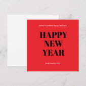 モダンカスタムテキスト　ボールドホリデーカード シーズンカード (正面/裏面)