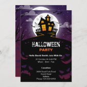 モダンカスタムハロウィーン招待状カード 招待状 (正面/裏面)