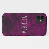 モダンカスタムパーソナライズされたパープルマーブル Case-Mate iPhoneケース (裏面(横))