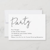 モダンカスタムパーティー白黒披露宴 招待状 (正面)