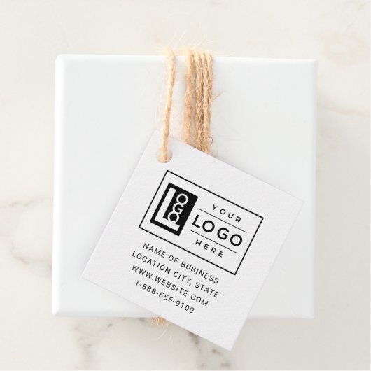 モダンカスタムビジネスのロゴとQRコード フェイバータグ (インサイチュ)