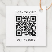 モダンカスタムビジネスロゴとQRコード フェイバータグ (裏面)