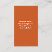 モダンカスタムピザレストラン 名刺 (裏面)