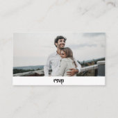 モダンカスタムフォトウェディングRsvpカード エンクロージャーカード (正面)