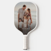 モダンカスタムフォトモノグラムと名前 ピックルボールラケット (裏面)