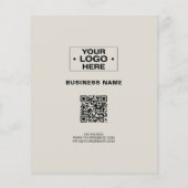 モダンカスタムフォトロゴQRビジ企業のネス チラシ (裏面)