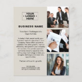 モダンカスタムフォトロゴQRビジ企業のネス チラシ (正面)