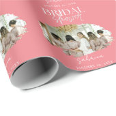 モダンカスタムブライダルシャワーピンク ラッピングペーパー (ロールコーナー)