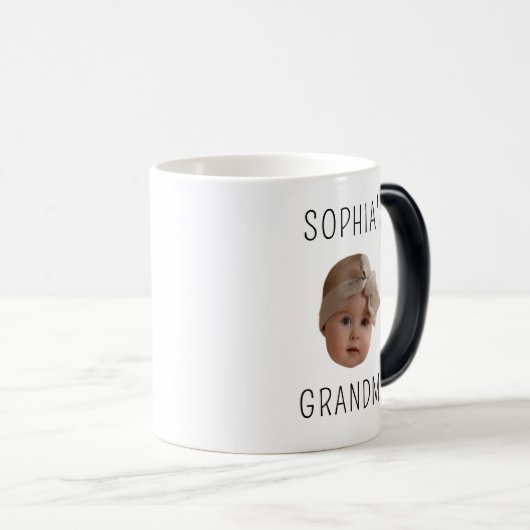 モダンカスタムベビー写真孫付き子 モーフィングマグカップ (正面右)