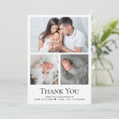 モダンカスタムベビー3写真誕生の詳細 サンキューカード (スタンド正面)