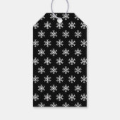 モダンカスタムホワイトブラックツリーメリークリスマス ギフトタグ (裏面)