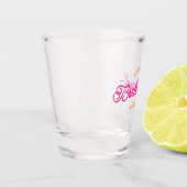 モダンカスタムミニマルな花嫁メイドショットグラス ショットグラス (左)