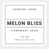 モダンカスタムミニマルカラー製品ラベル スクエアシール (正面)