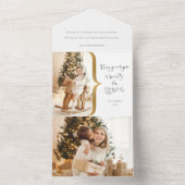 モダンカスタムメリータイポグラフィ写真 オールインワン招待状 (内側)