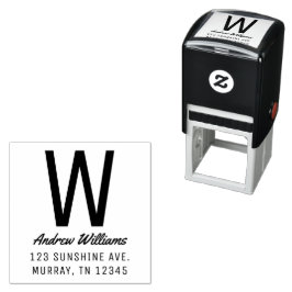 モダンカスタムモノグラムアドレス自己インク入力スタンプ セルフインキングスタンプ